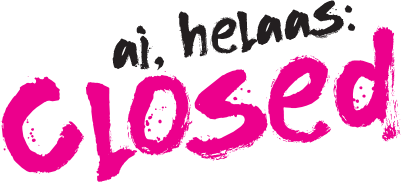 Wij zijn gesloten